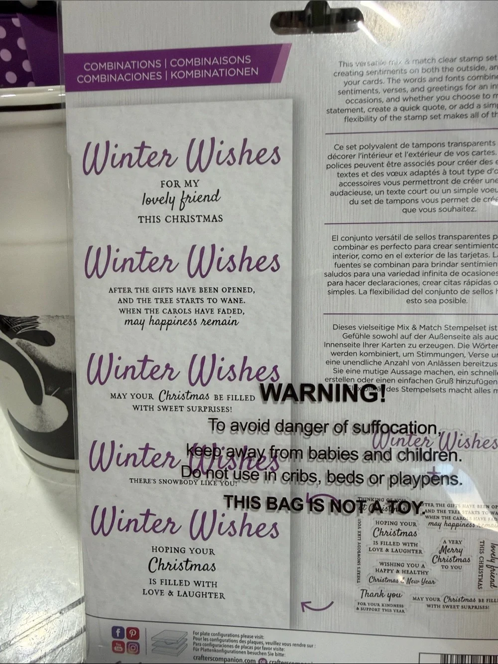 Crafters Companion Winter Wishes stamp set